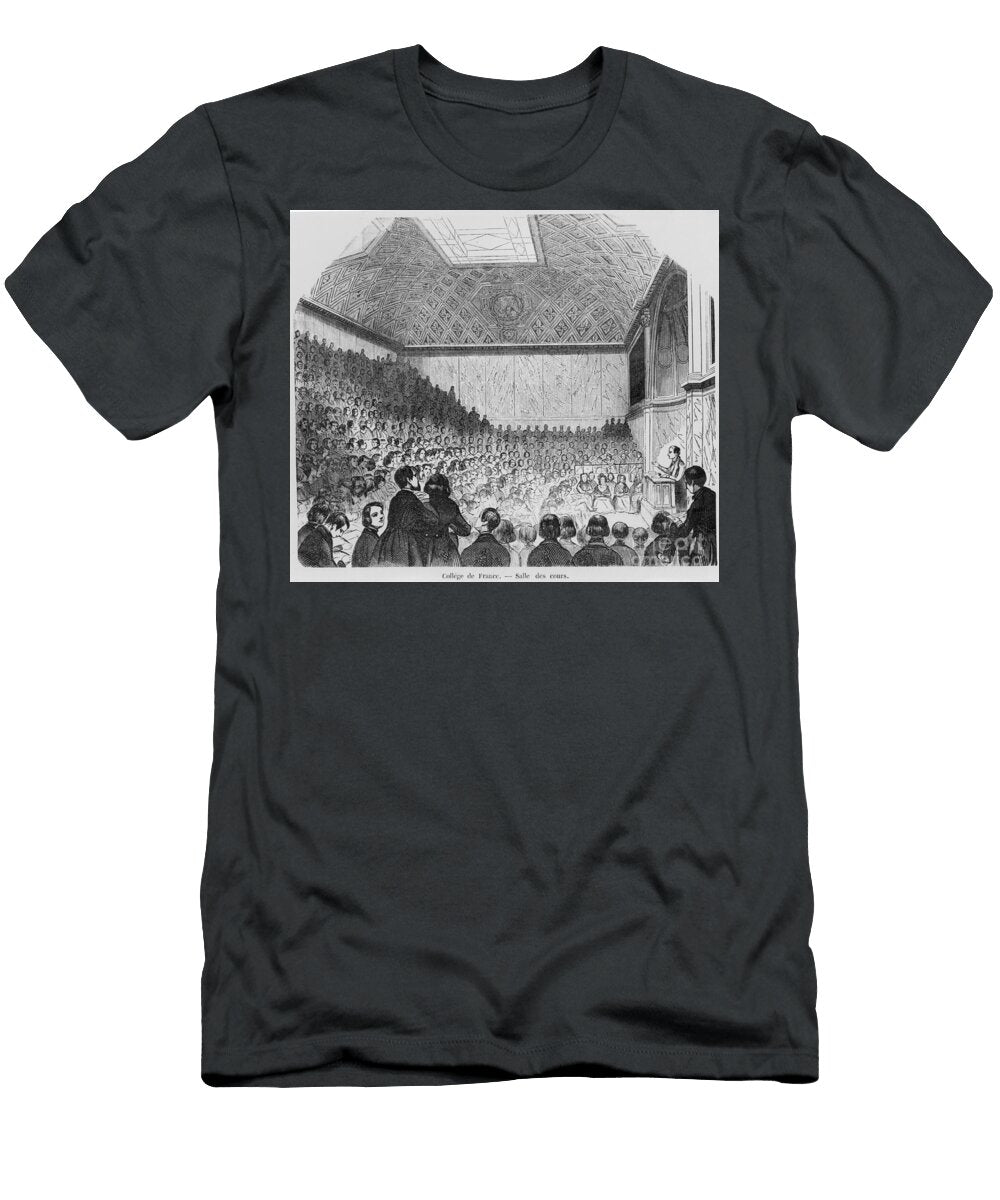The Lecture Theatre of the College De France From Tableaux De Paris By E Texier 1852 French School T-Shirt