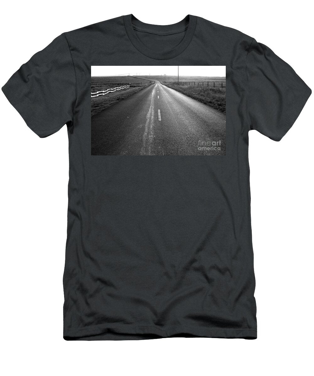 The Long Road Home 7d9903 Black and White Wingsdomain Art and Photography T-Shirt
