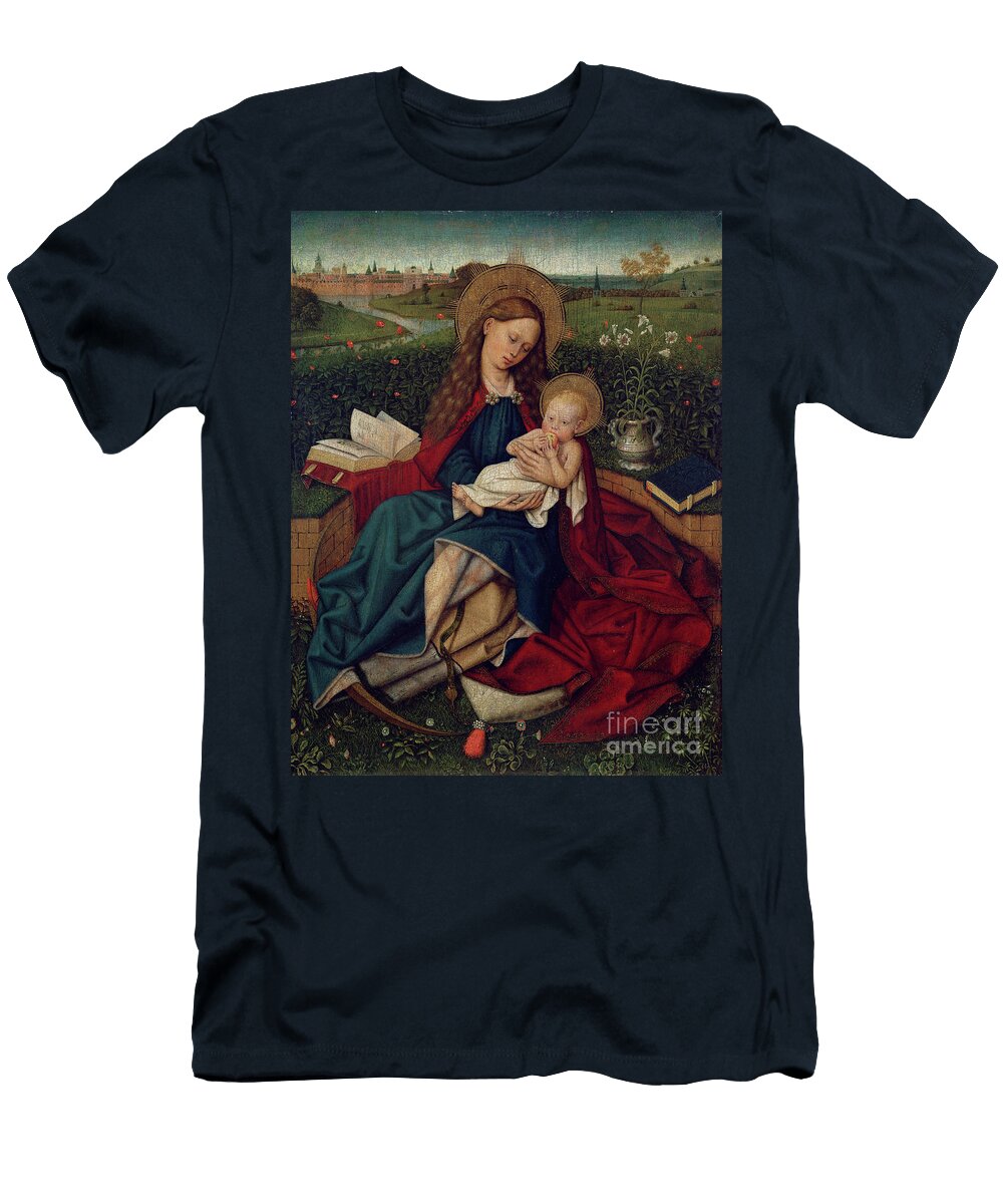 The Madonna of Humility C1450 70 Oil on Panel Master of Flemalle T-Shirt