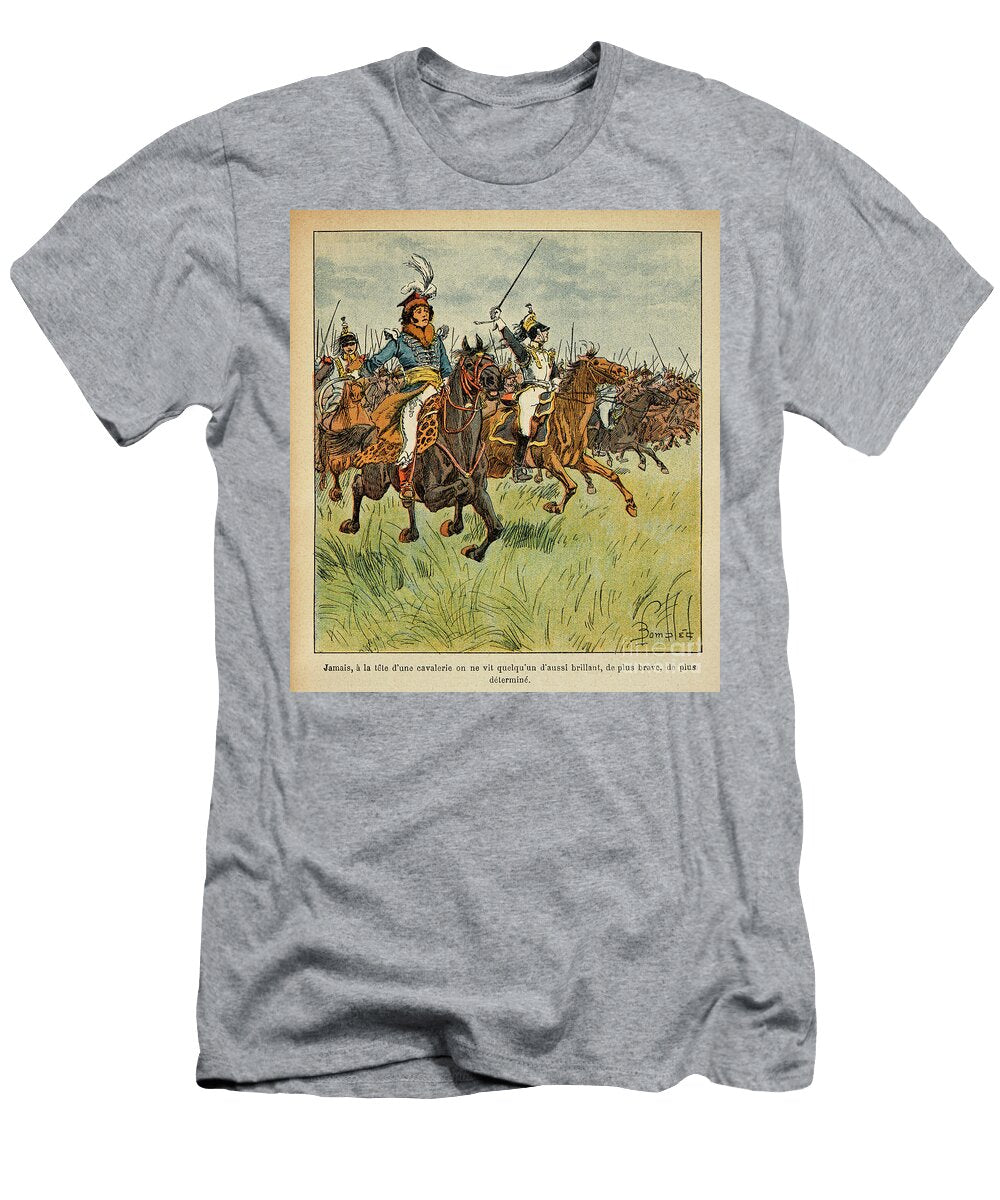 The Memorial of Saint Helene Joachim Murat 1767 1815 Loading At the Head of His Cavalry Litho Louis Charles Bombled T-Shirt