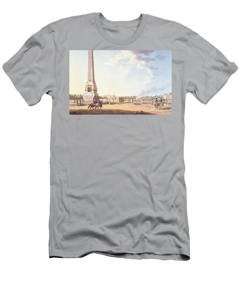 The Obelisque to the Victories of Roumaintzof and the Statue of Souvrorofs At Stpetersburg Print Benjamin Patersson T-Shirt