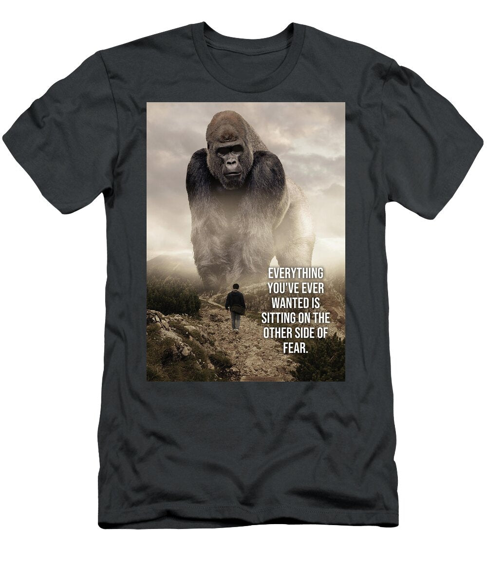 The Other Side of Fear Gorilla Success Motivational Matthew Chan T-Shirt