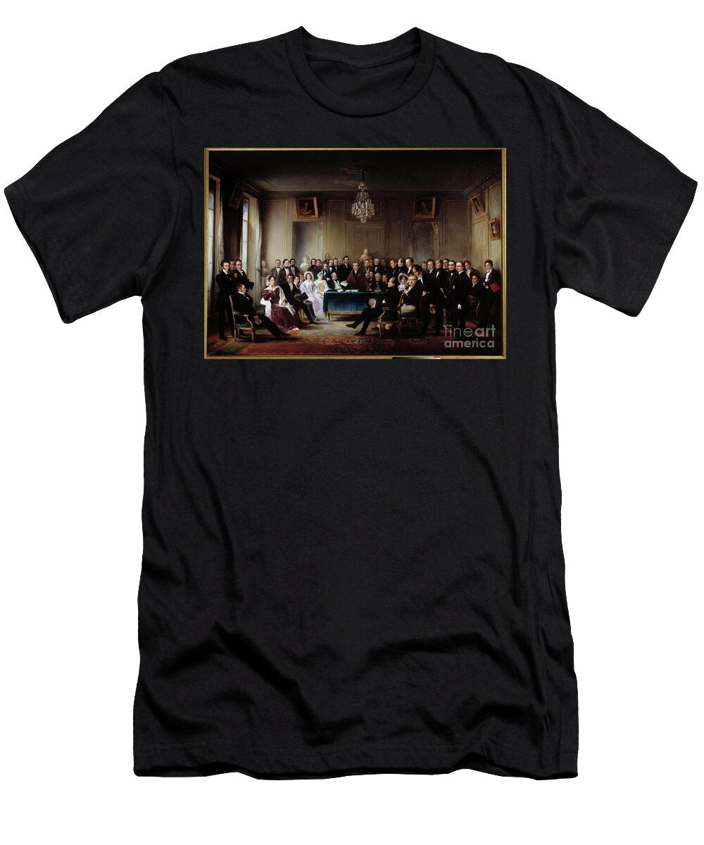 The Poet and Playwright Francois Guillaume Andrieux Reading His Tragedie Junius Brutus 1847 Oil on Canvas Jean Beraud T-Shirt