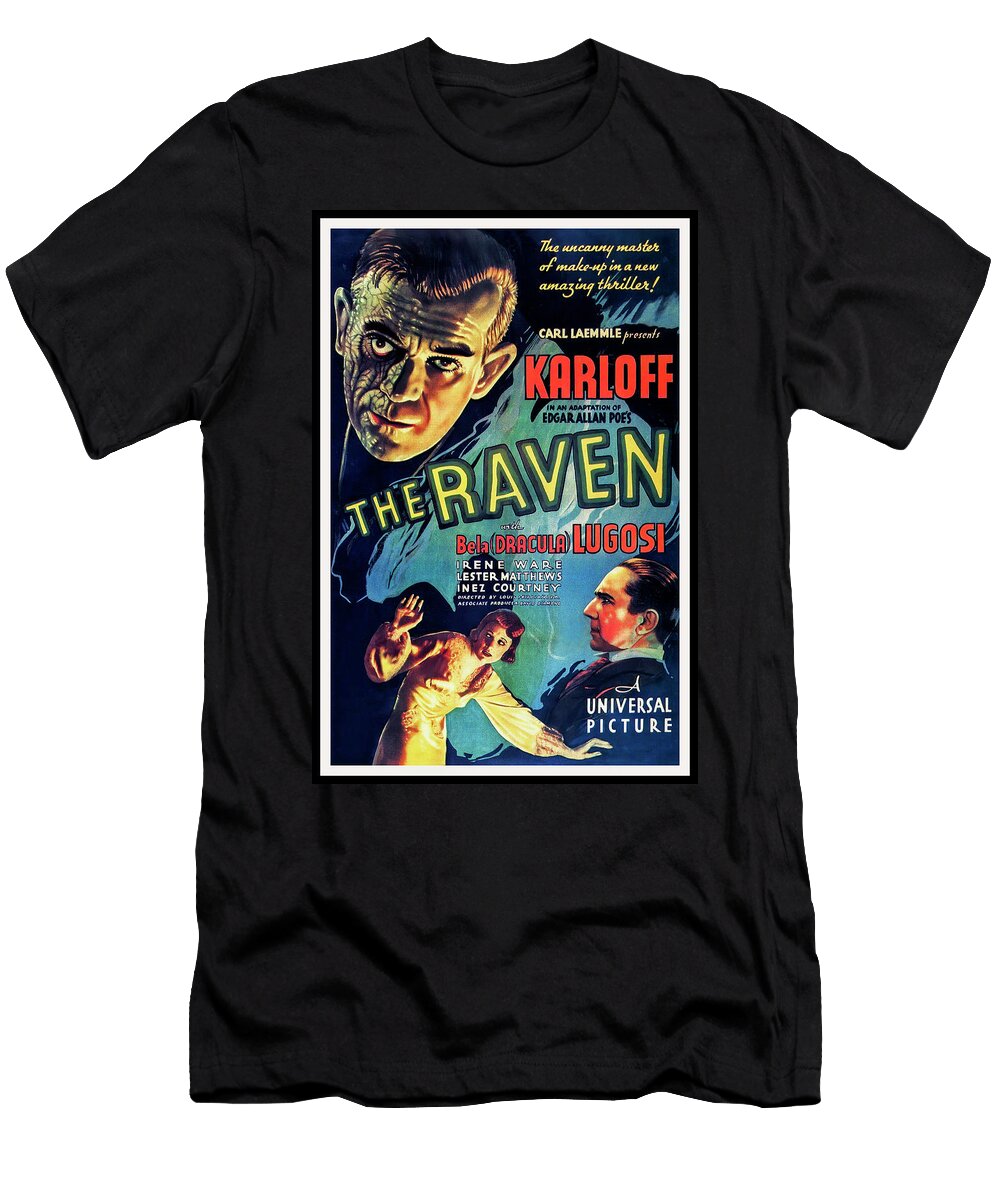 The Raven Retro Vintage Classic Horror Movie Poster 1935 Carol Japp T-Shirt