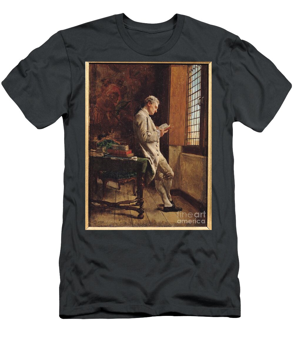 The Reader in White 1857 Jean Louis Ernest Meissonier T-Shirt