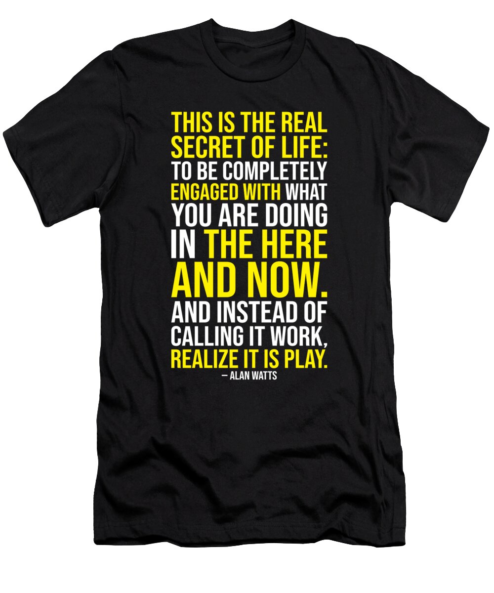 The Real Secret of Life Work Vs Play Motivational Matthew Chan T-Shirt