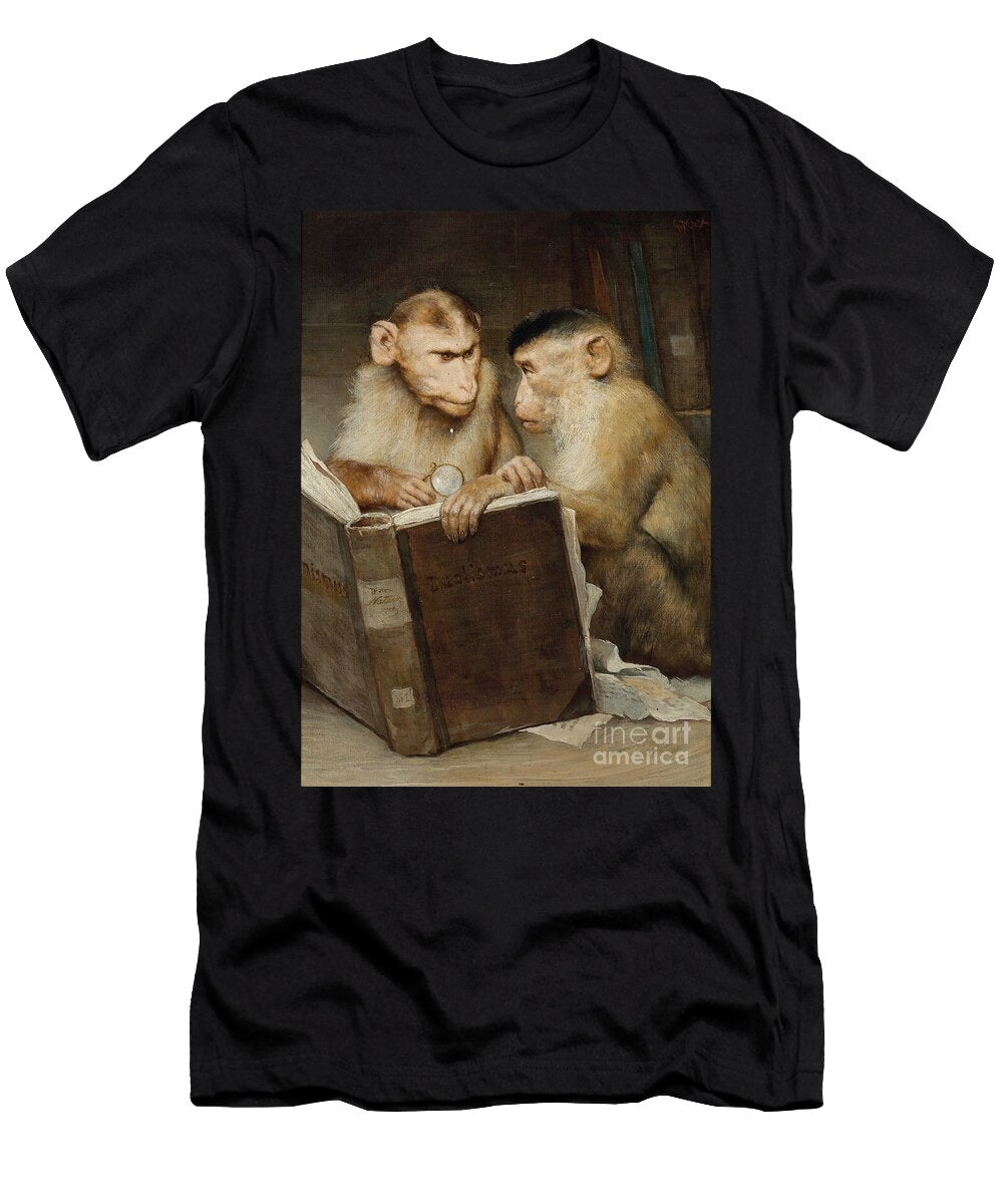 The Scholars 19th Century Painting Gabriel Max T-Shirt