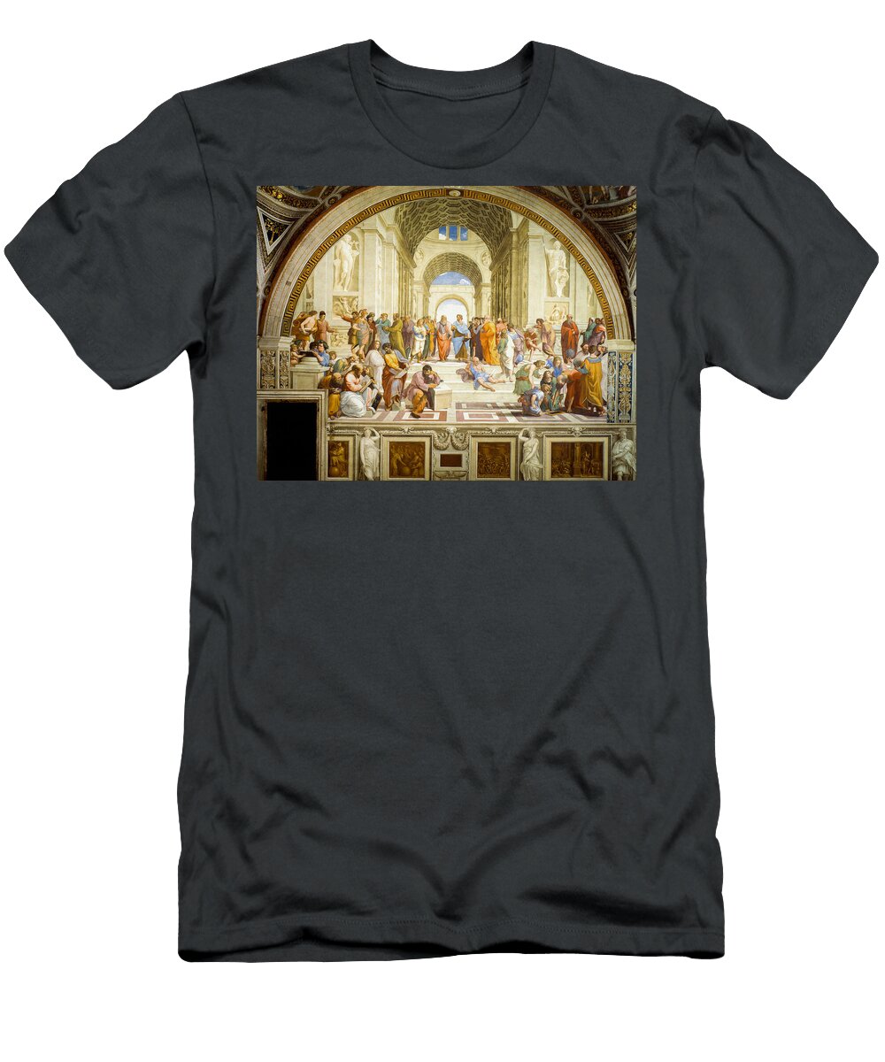 The School of Athens By Raphael 1511 Fresco Orca Art Gallery T-Shirt