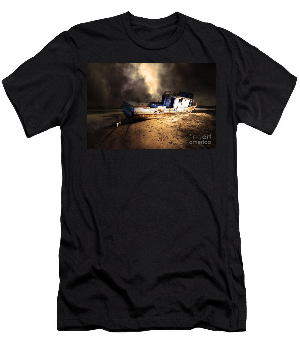 The Sea Never Gives Up Her Dead Dsc2099 Partial Sepia Wingsdomain Art and Photography T-Shirt
