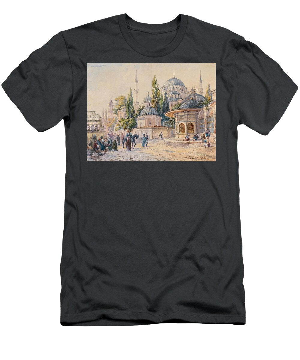 The Sehzade Mosque in Laleli Istanbul Art Ludwig Hans Fischer German T-Shirt