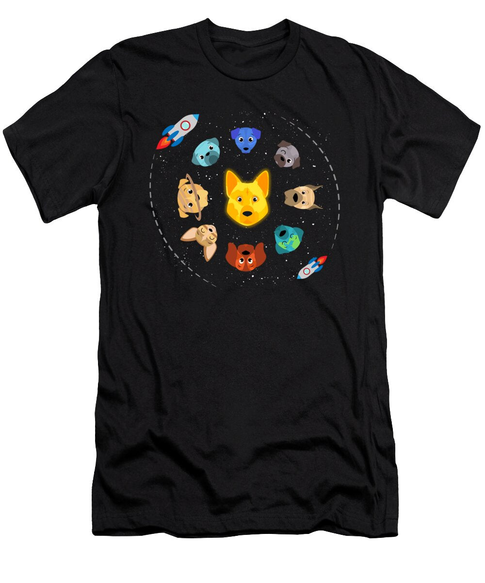 The Solar System Spaceship Satellite Dog Mister T-Shirt