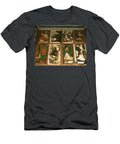 The Study of Federigo Da Montefeltro Duke of Urbino Clockwise From Tl Euclides of Megara Greek Philosopher Joos Van Gent T-Shirt