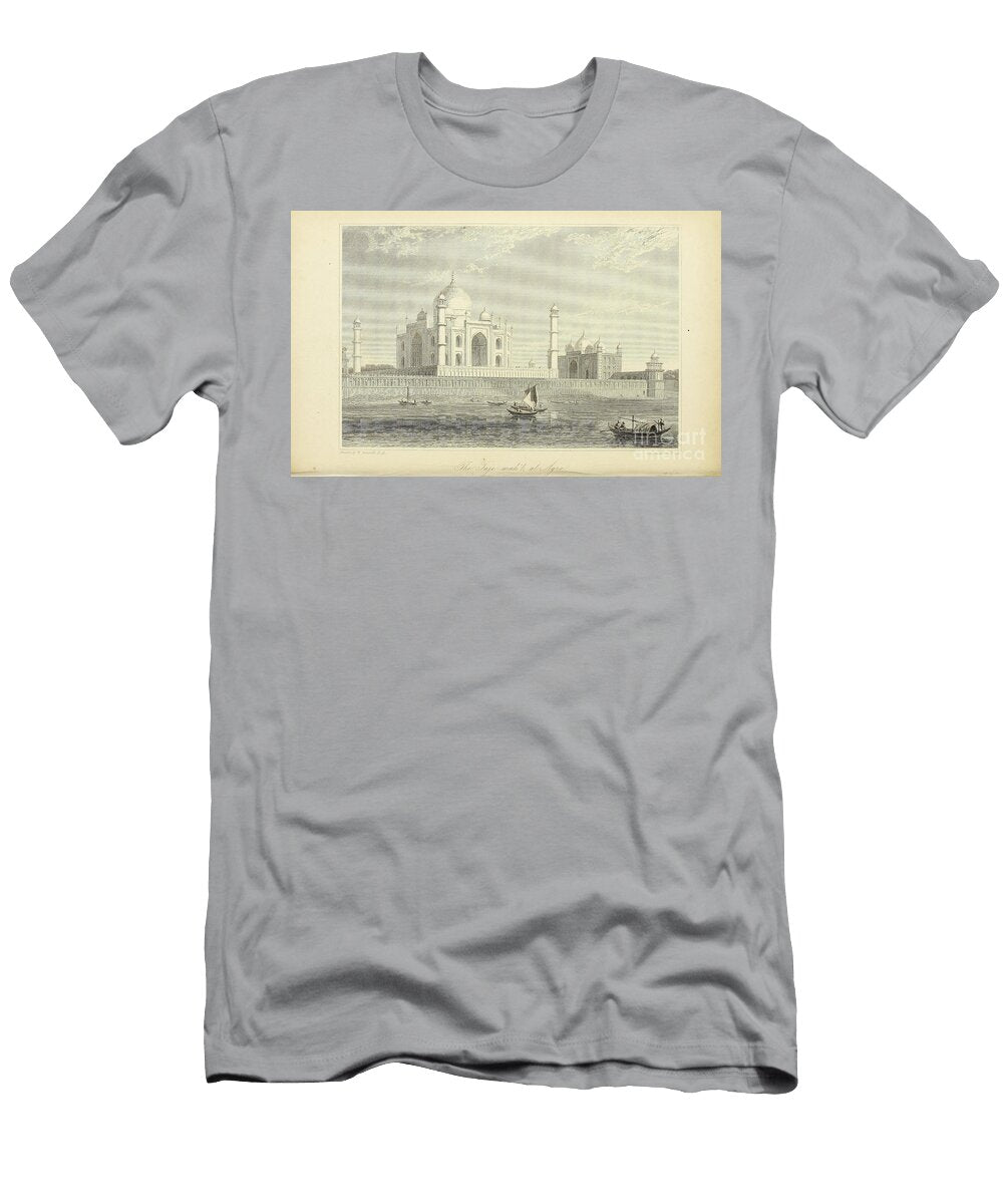 The Taje Mahl At Agra J1 Historic Illustrations T-Shirt