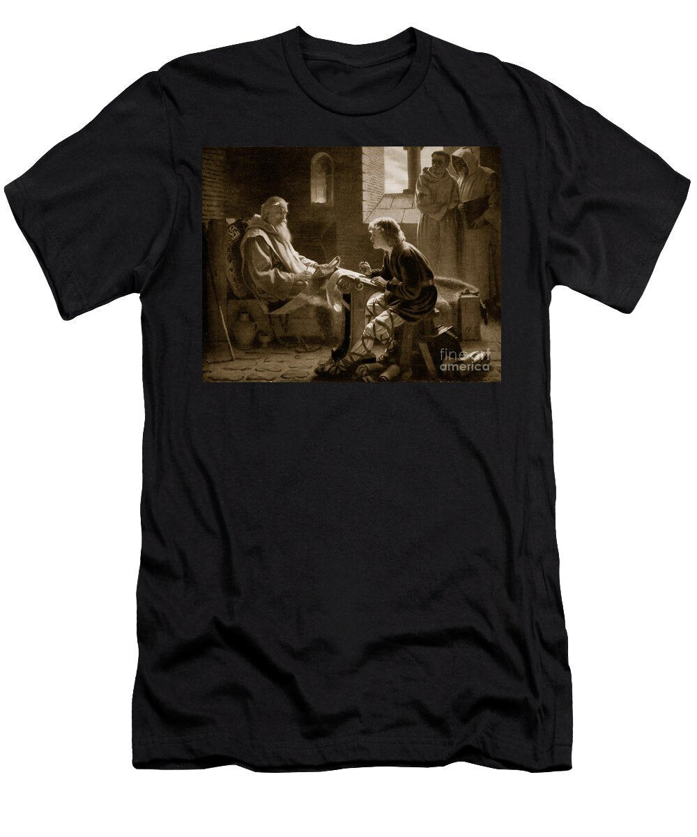 The Venerable Bede Translating the Gospel Illustration From Hutchinsons Story of the British Nation C1920 James Doyle Penrose T-Shirt