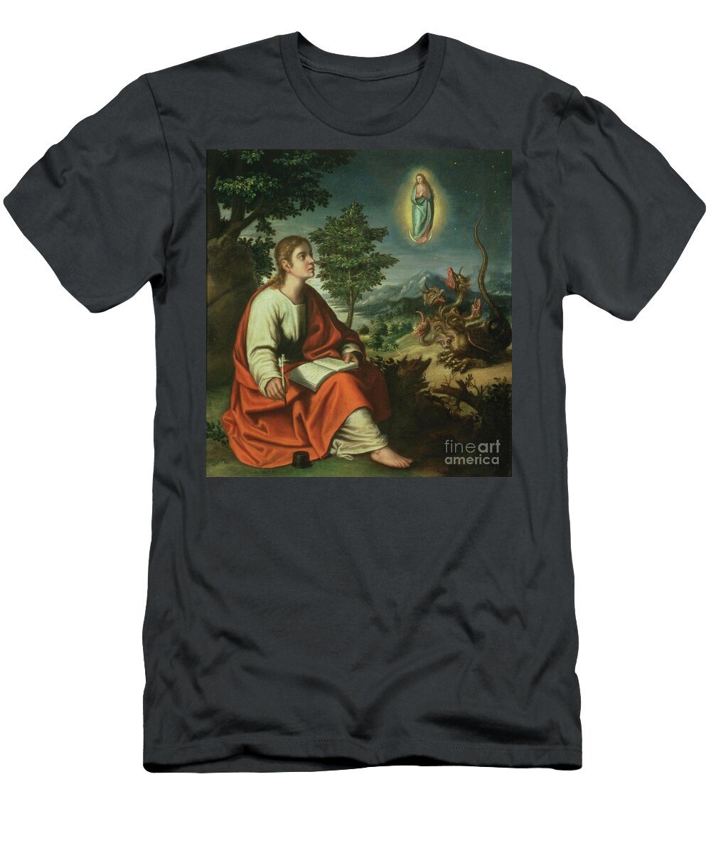 The Vision of St John the Evangelist on Patmos Juan Sanchez Cotan T-Shirt
