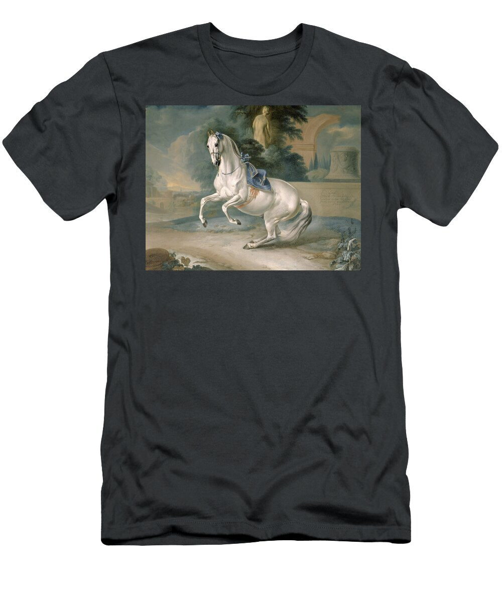 The White Stallion Leal En Levade 1721 Oil on Canvas Jg Hamilton T-Shirt