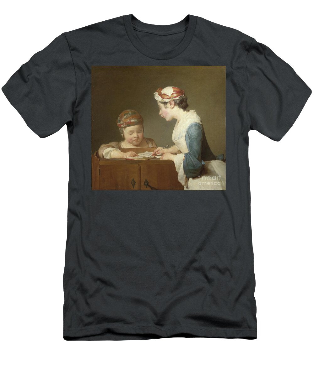 The Young Schoolmistress 1740 Jean Baptiste Simeon Chardin T-Shirt