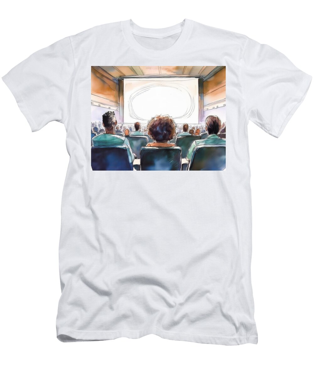 Theater Cinema Movie Theater Lecture Canvas Event People More Than Pictures T-Shirt