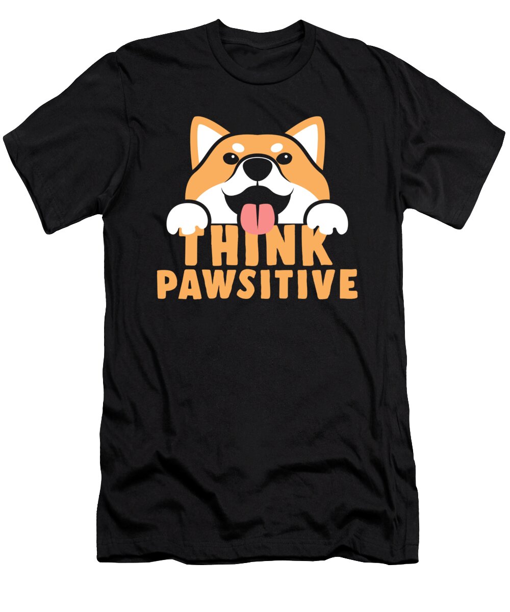 Think Pawsitive Shiba Inu Dog Breed Pet Animal Gift Thomas Larch T-Shirt