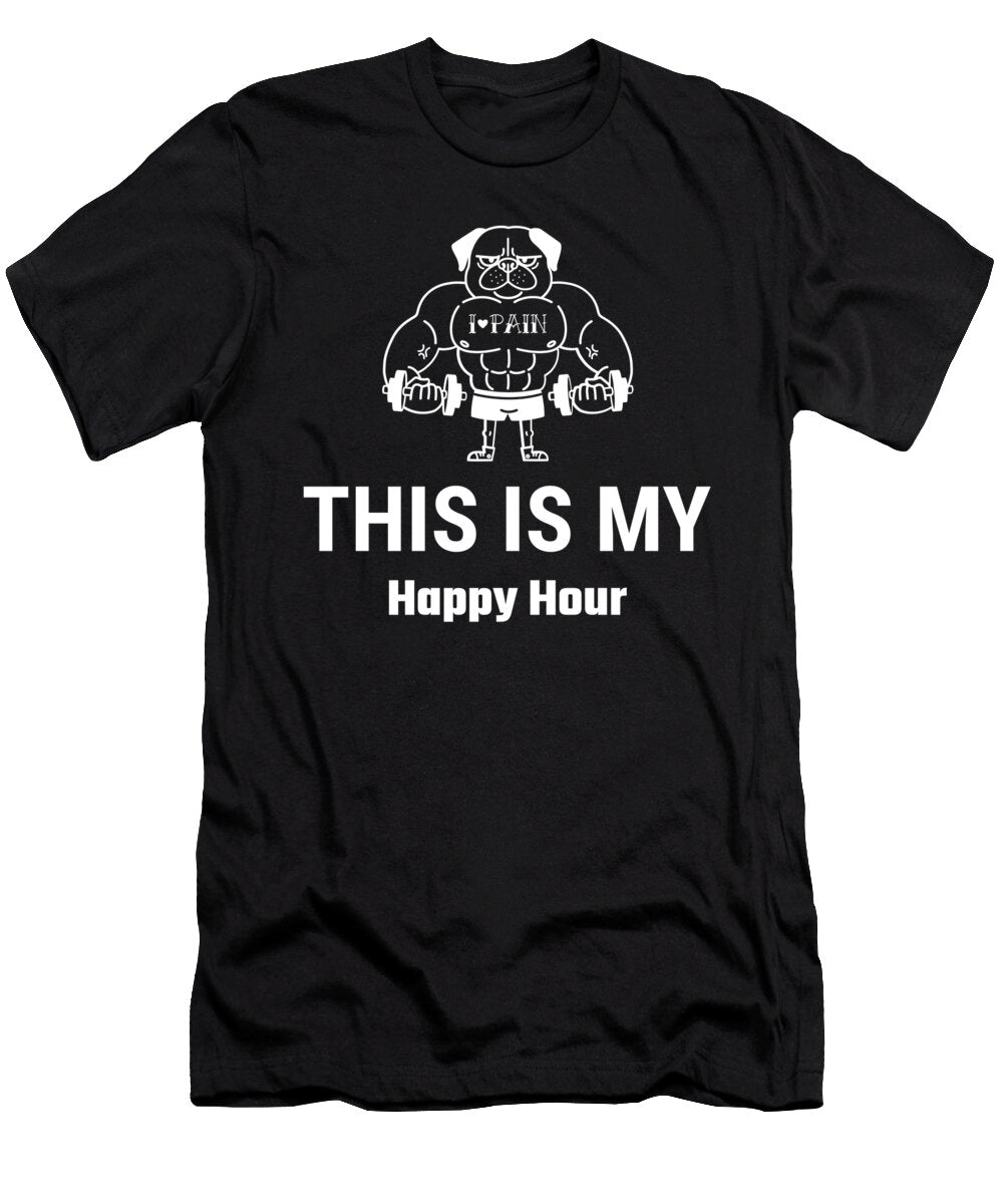 This Is My Happy Hour Workout Ognisty T-Shirt