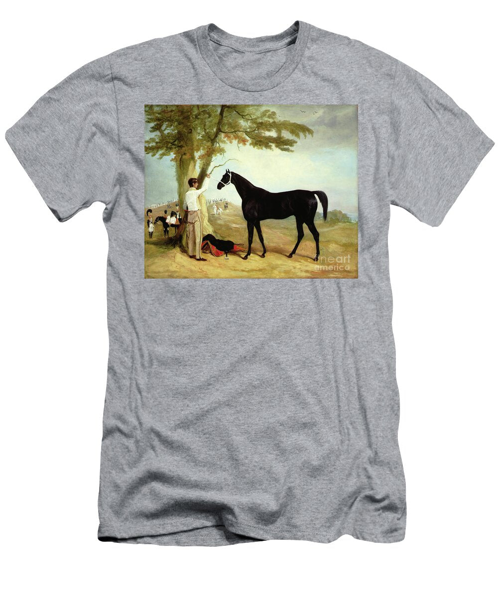 Thomas Cosbys Charger Black Prince with the Troopers of the Royal Guard Beyond 1823 Richard Barrett Davis T-Shirt