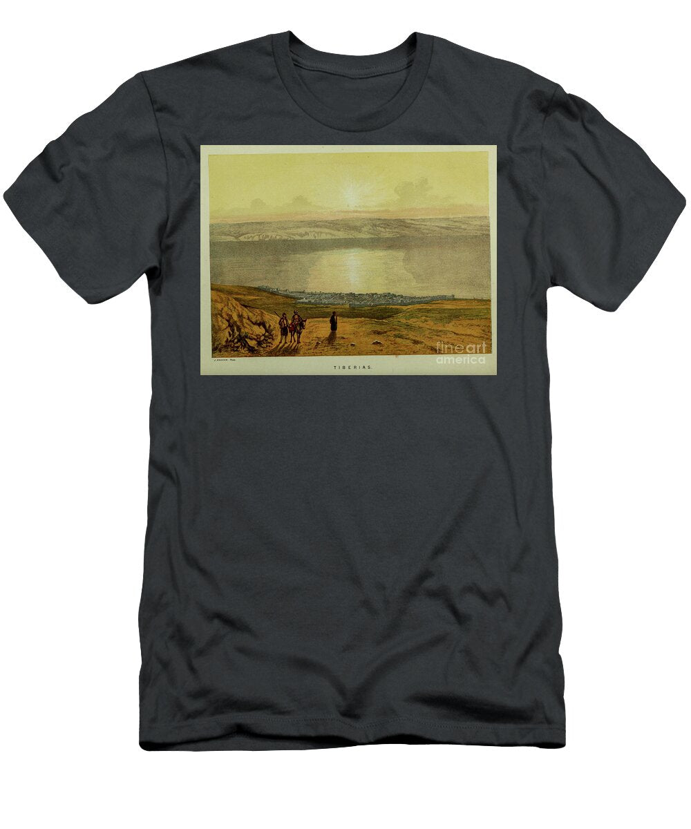 Tiberias and Sea of Galilee F1 Historic Illustrations T-Shirt