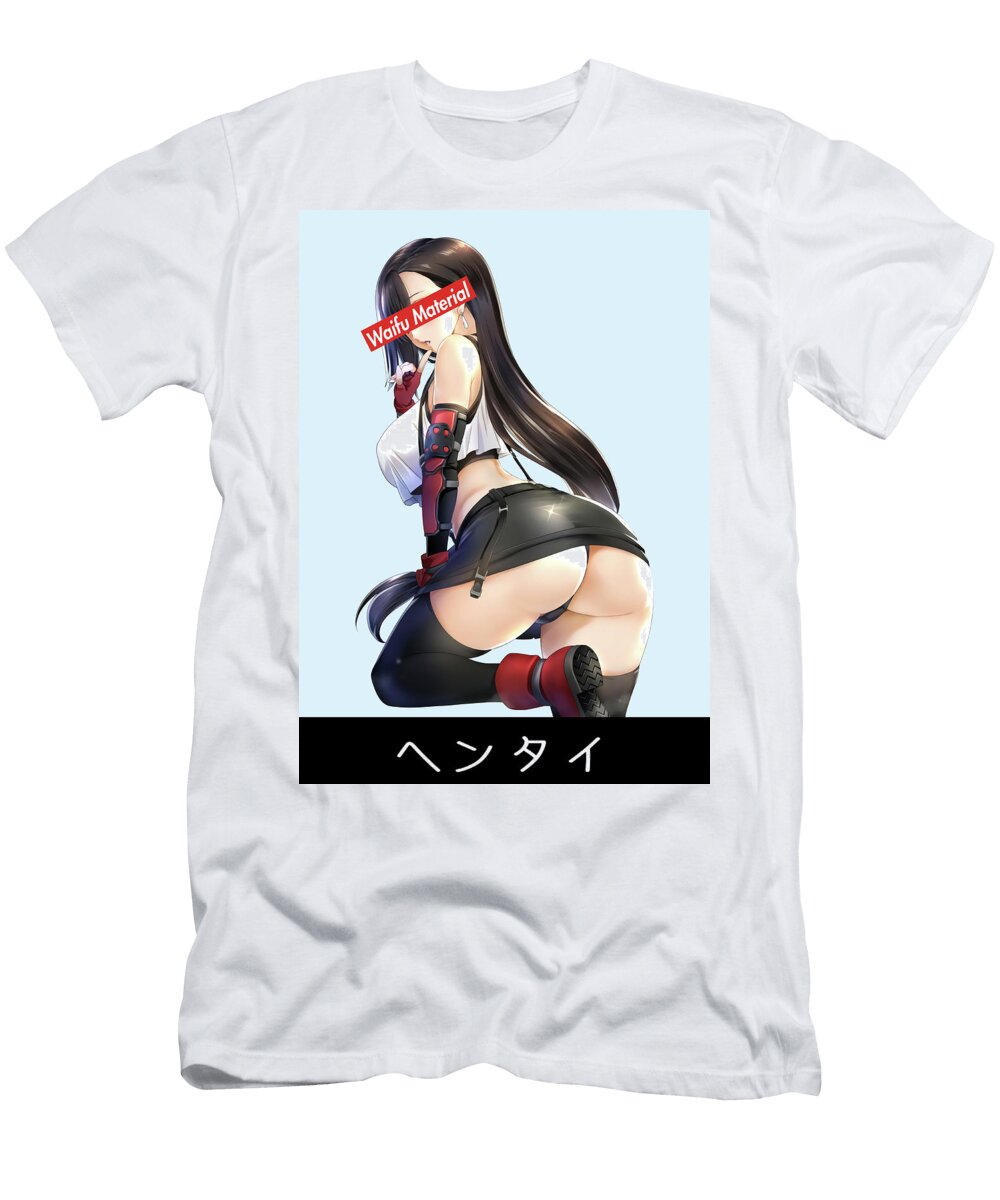 Tifa Lockhart Final Fantasy Vii Ffvii 7waifu Anime Manga Series Fanart Hentai Ahegao Oppai Mad Lab T-Shirt
