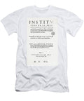 Title Page of Institutes of the Christian Religion By John Calvin French 1st Edition 1541 Engraving French School T-Shirt