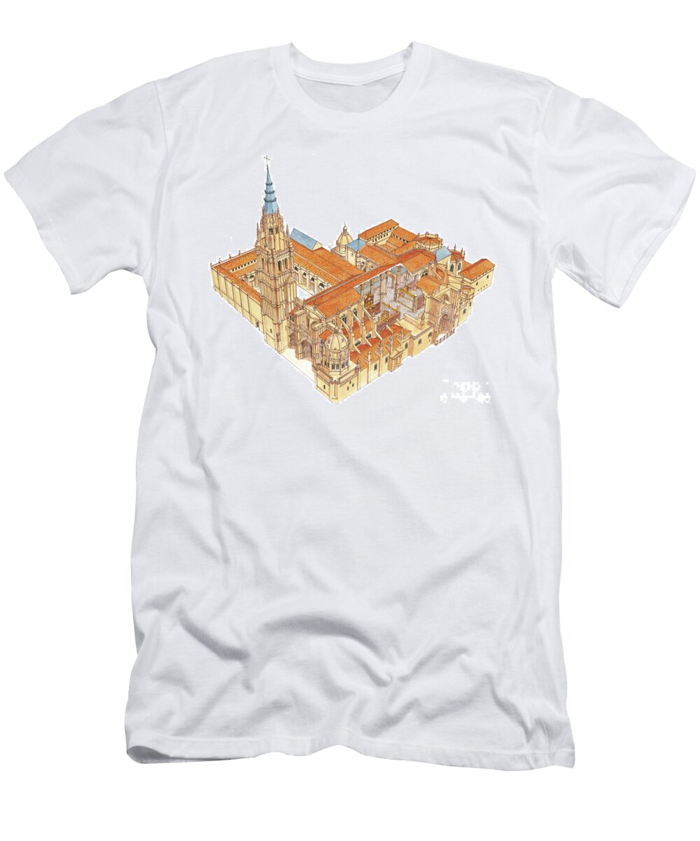 Toledo Cathedral Spain Fernando Aznar Cenamor T-Shirt