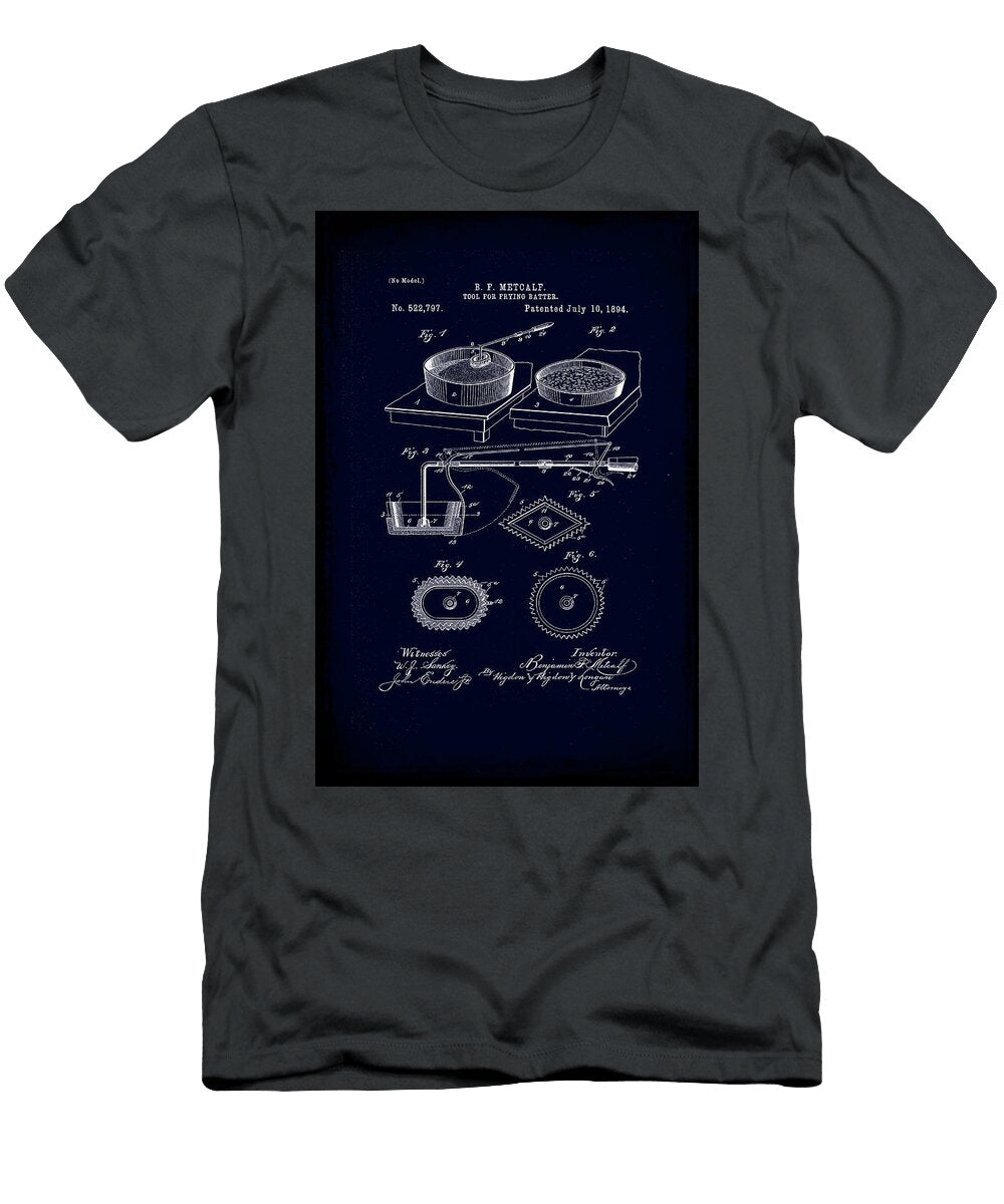 Tool for Frying Batter Patent Drawing 1e Brian Reaves T-Shirt