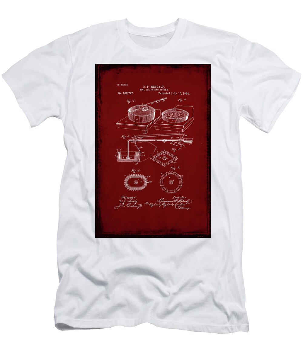 Tool for Frying Batter Patent Drawing Brian Reaves T-Shirt