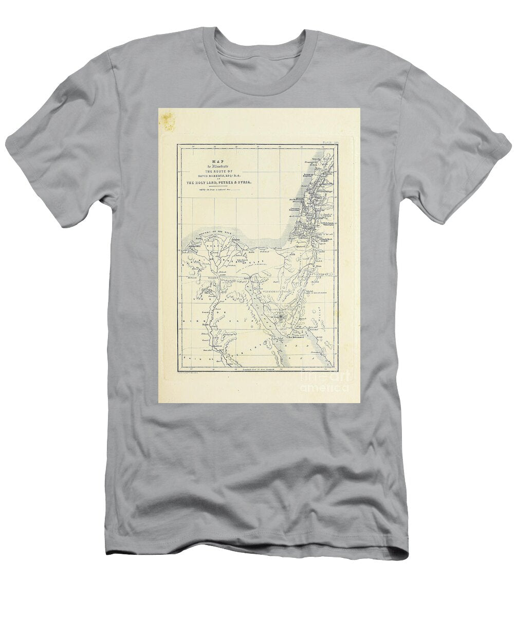 Travel Map David Roberts 1838 1840 T1 Historic Illustrations T-Shirt