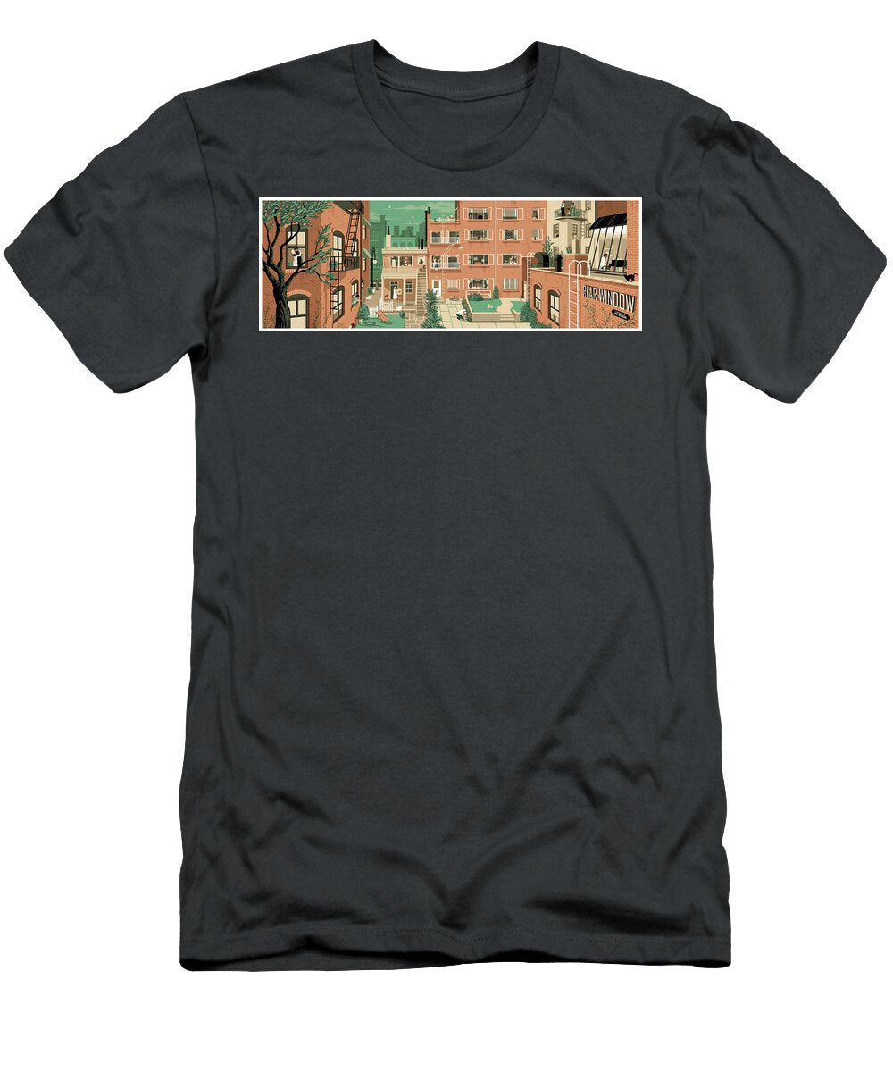 Travel Posters Hitchcocks Rear Window Greenwitch Village New York Rui Ricardo T-Shirt