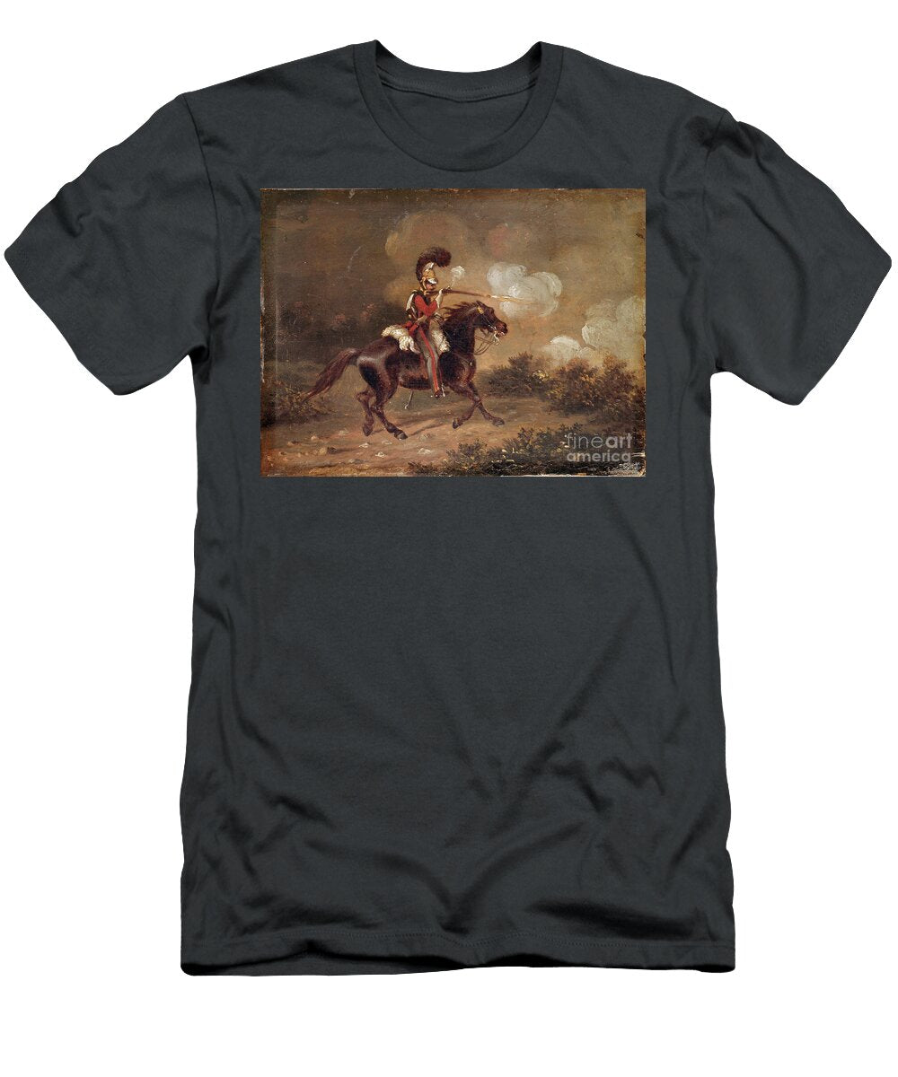 Trooper of 1st Life Guards Firing a Carbine 1830 Circa Unknown Artist T-Shirt