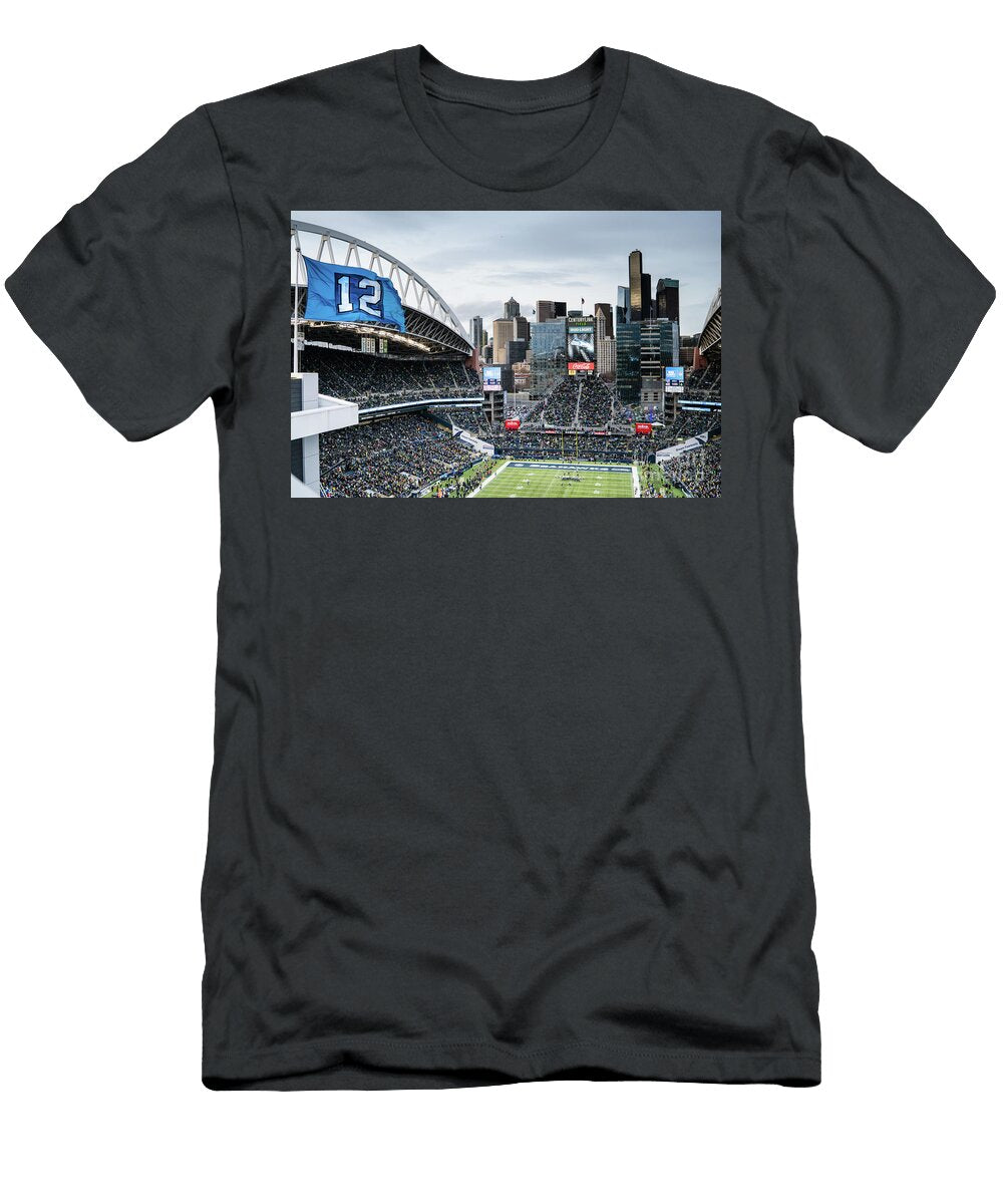 Twelfth Man Flag Seattle Seahawks Stadium Game Christopher Boswell T-Shirt