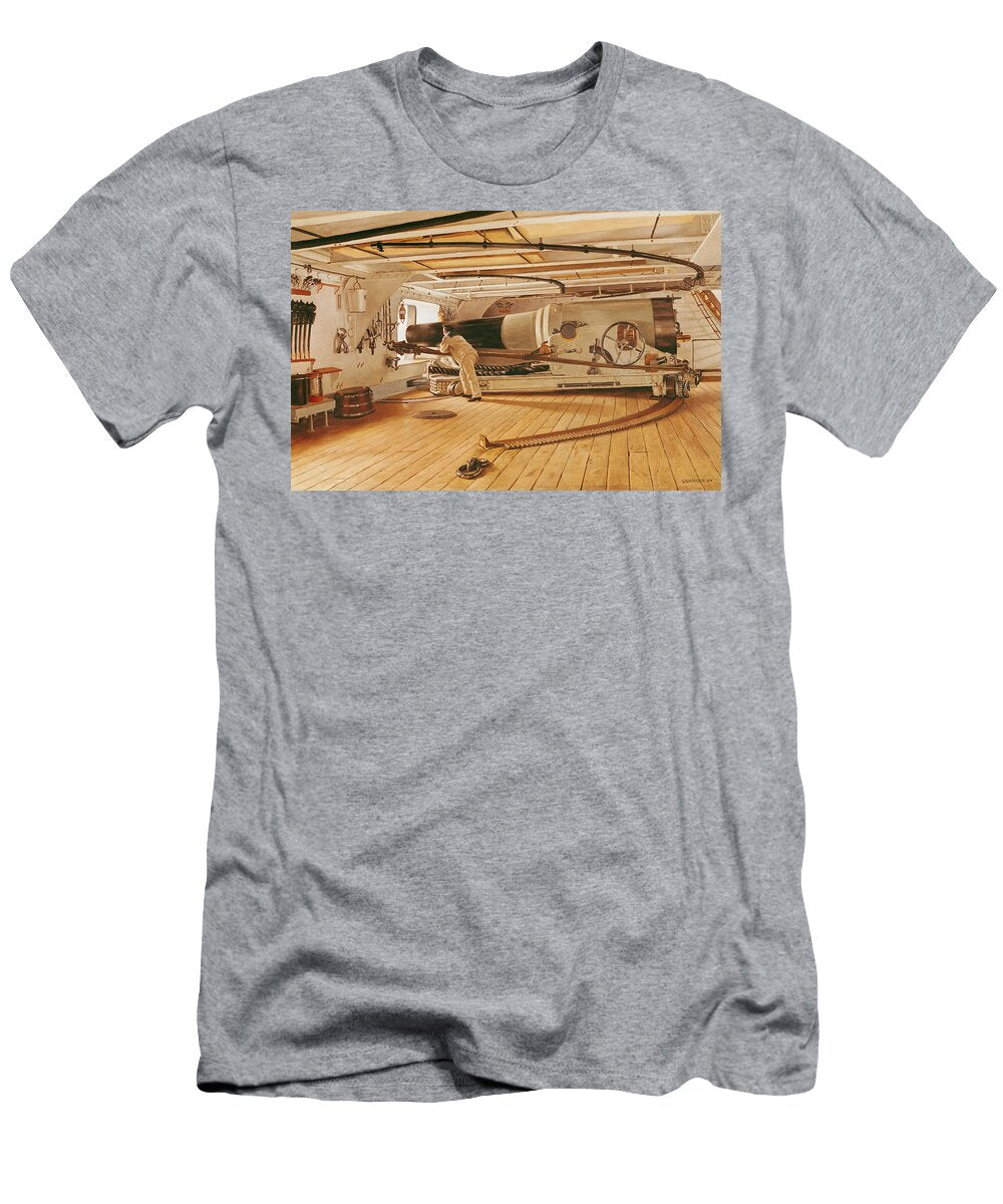 Twenty Seven Pound Cannon on a Battleship Gustave Bourgain T-Shirt