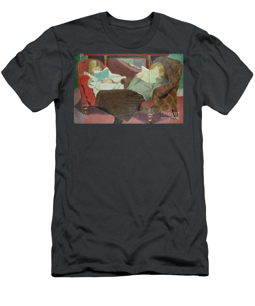 Two Girls Reading Malcolm Drummond T-Shirt