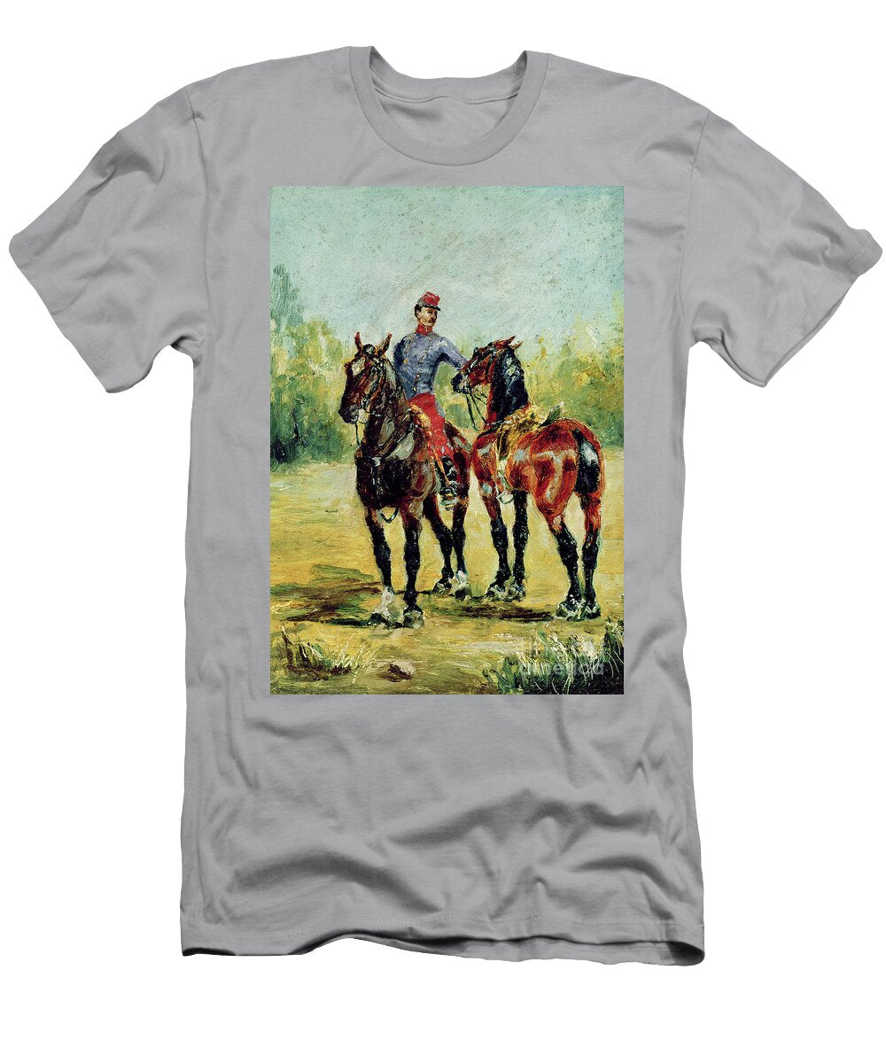 Two Horses and a Groom 1880 Henri De Toulouse Lautrec T-Shirt