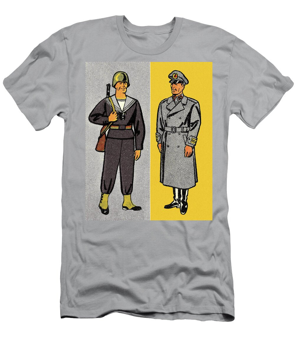 Two Military Men in Uniform Csa Images T-Shirt