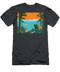 Two People on Horseback Overlooking a Lake Csa Images T-Shirt