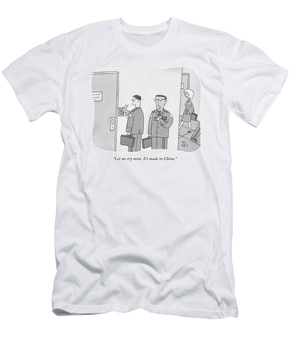 Two Pilots Try to Swipe Their Cards to Gain Peter C Vey T-Shirt
