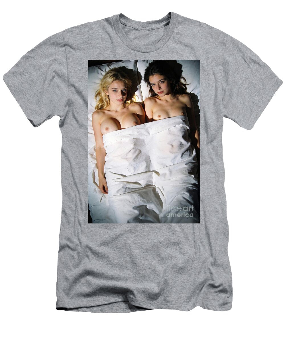 Two Women Lying in Bed Next to Each Other Jt Photodesign T-Shirt