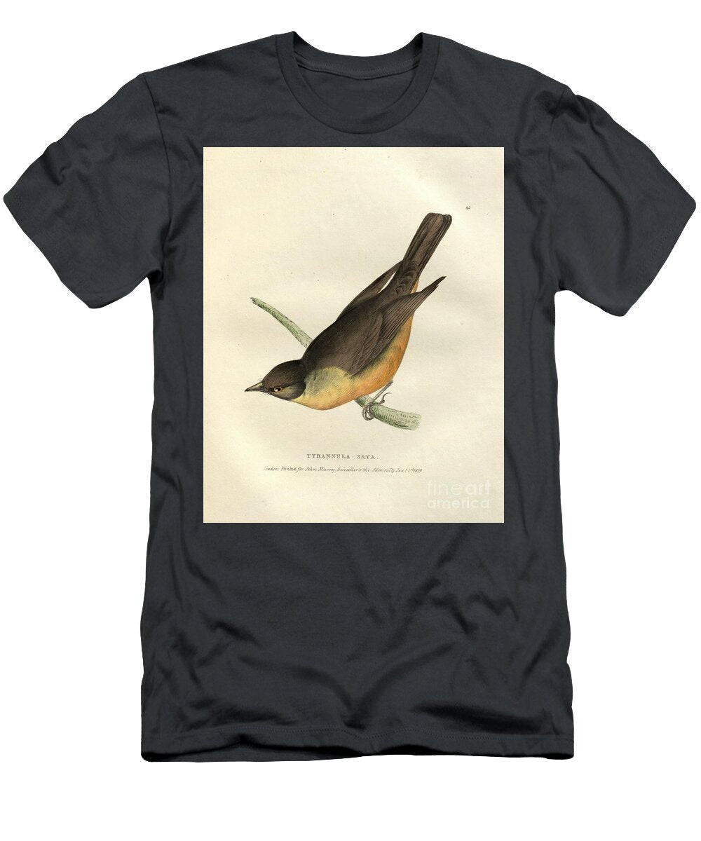 Tyrannula Saya Flycatcher O1 Historic Illustrations T-Shirt