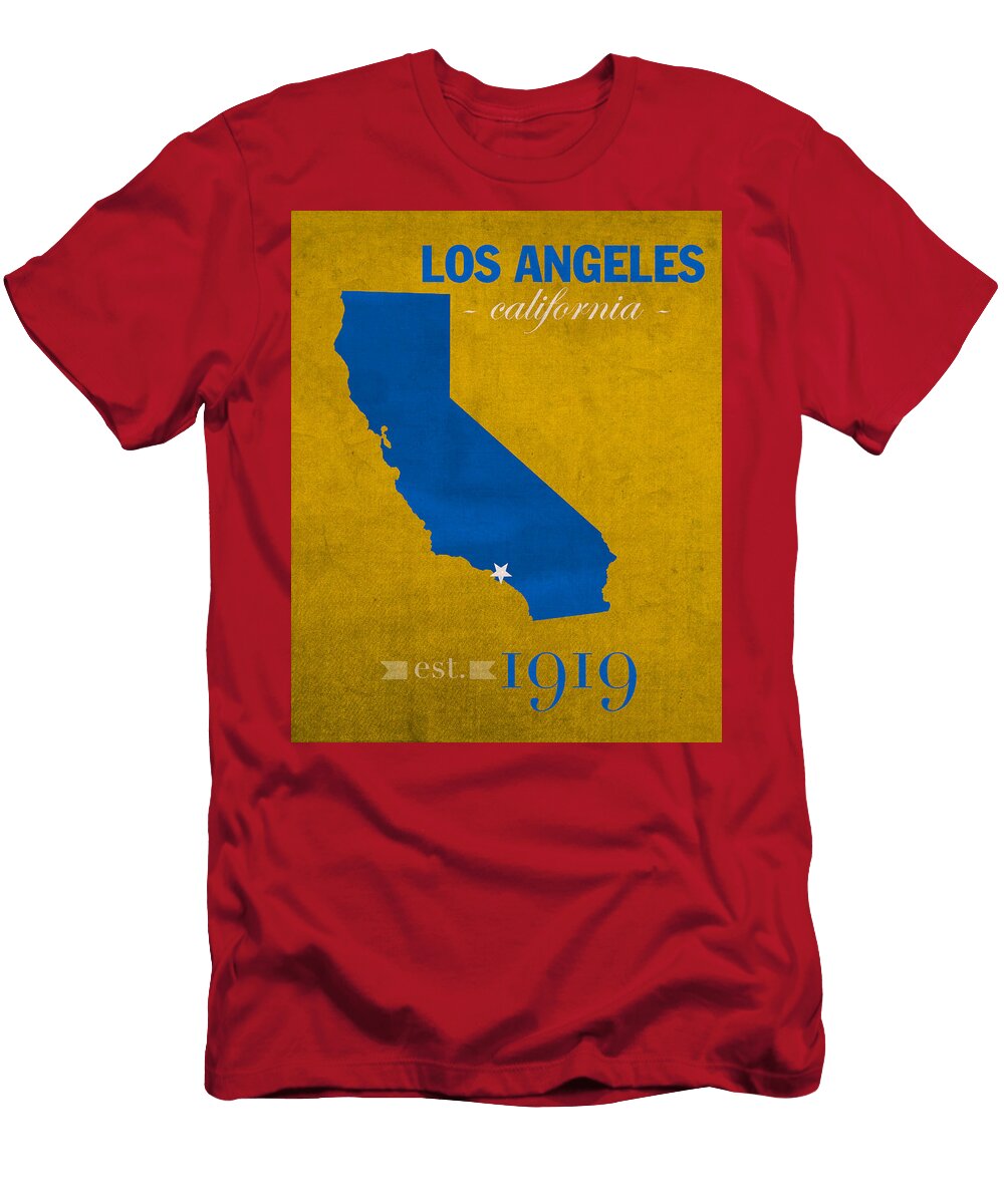 Ucla University of California Los Angeles Bruins College Town State Map Poster Series No 026 Design Turnpike T-Shirt