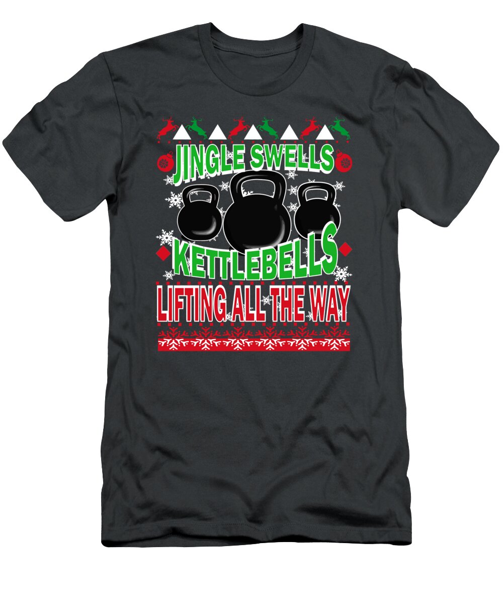 Ugly Gym Kettlebell Weightlifting Fitness Gift for Christmas Present Macaub Rosem T-Shirt