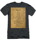 Umbrella By Rihanna Vintage Song Lyrics on Parchment Design Turnpike T-Shirt