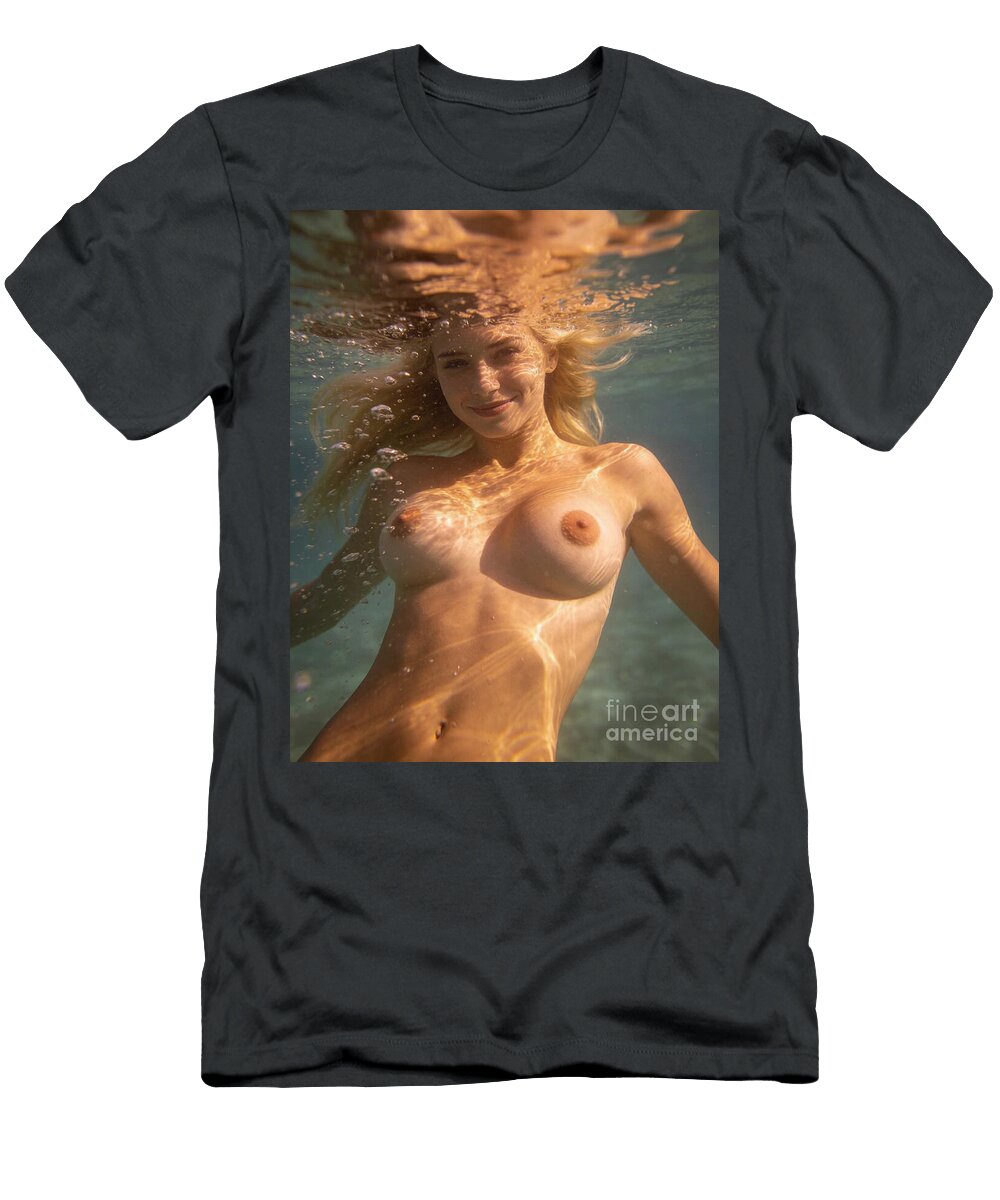 Underwater Woman with Dappled Sunlight Jt Photodesign T-Shirt