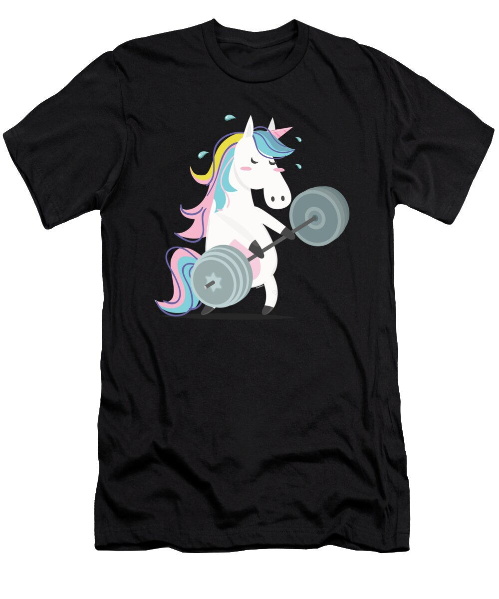 Unicorn Gym Magical Creatures Magic Fantasy Rainbow Barbell Myth Horse Lovers Gift Thomas Larch T-Shirt