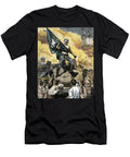 United States of America Independence War 1775 1783 Sergeant Jasper with the Flag of South Carolina At the Battle of Fort Moultrie in 1776 Colourful Engraving of the 19th Century American School T-Shirt