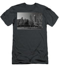 United Supermarkets Arena on the Campus of Texas Tech University in Black and White Eldon Mcgraw T-Shirt